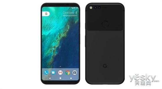 В сети появился рендер Google Pixel 2 с более высоким отношением экрана к корпусу и двумя задними камерами