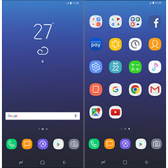 Пользовательский интерфейс и иконки Galaxy S8 представлены в серии изображений
