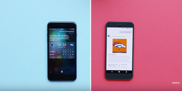 Обширное видео сравнивает Google Assistant с Siri, показывая его более персонализированную сторону