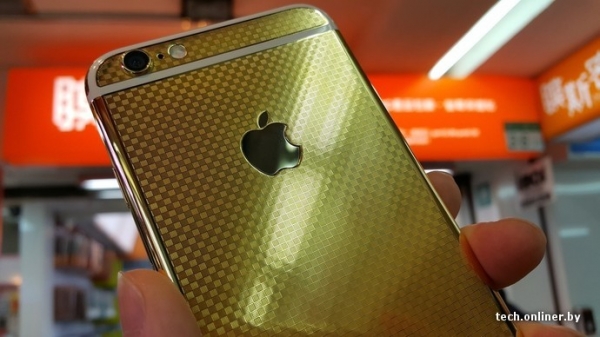 Китайцы выпустили золотые iPhone 6 с текстурой «под карбон» (10 фото)