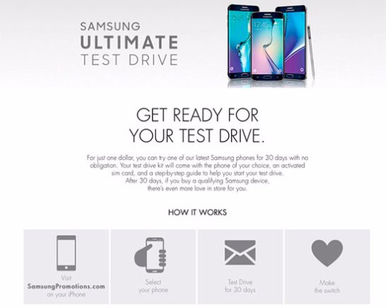 Обладатели iPhone раскупили все смартфоны Samsung в тест-драйве